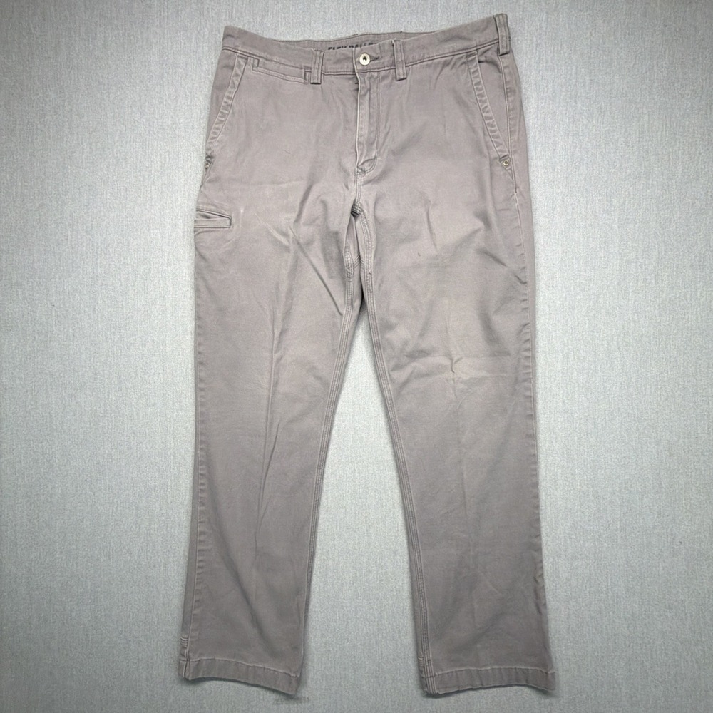 Duluth Trading‎ Co Flex Ballroom Khakis Mens 34x32 (Fits 36x31) Grey